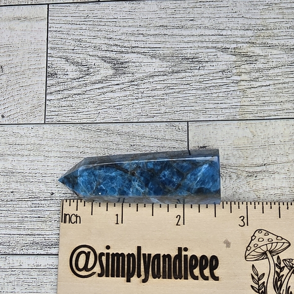 Blue Apatite Crystal Tower - Picture 5 of 5